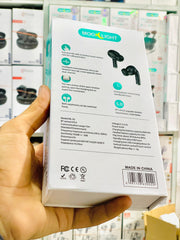 Moonlight New Model Bluetooth AirPods Pro 2 With Magnetic Design Wireless Charging Case Buzzer Volume Control Big Battery And Bluetooth Pouch (Black)