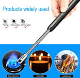 360° Outdoor Kitchen Lighter | USB Rechargeable Electronic Arc Lighter With Flexible Neck, Safety Lock (Random Color)