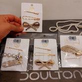 Beaded Pins And Hair Clips Set – Stylish Metal Hair Accessories Card With 3 Pcs, Random Designs For Everyday Fashion And Styling