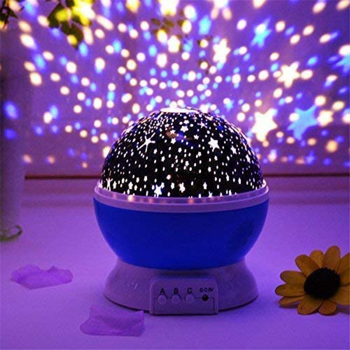 Night Light Star Lamp Starry Sky Projector | 360° Rotating LED Star Light Lamp With Multi color Projection | Perfect Table Night Lamp Gift For Babies And Children (Random Color)